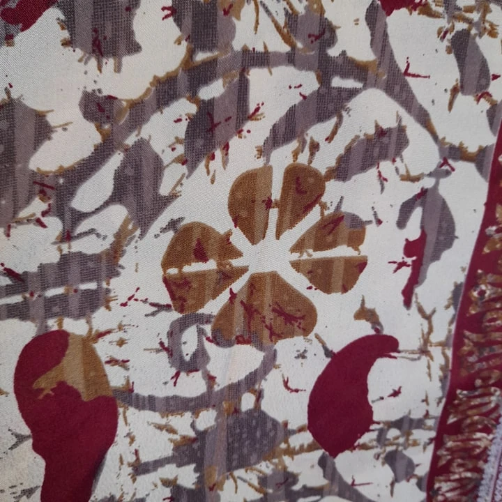 Jasmine Maxi Dress - Umber, Russet & Sandstone Bold Floral Vintage Sari - Size M/L 7 Jasmine Maxi Dress - Umber, Russet & Sandstone Bold Floral Vintage Sari - Size M/L - Image 7