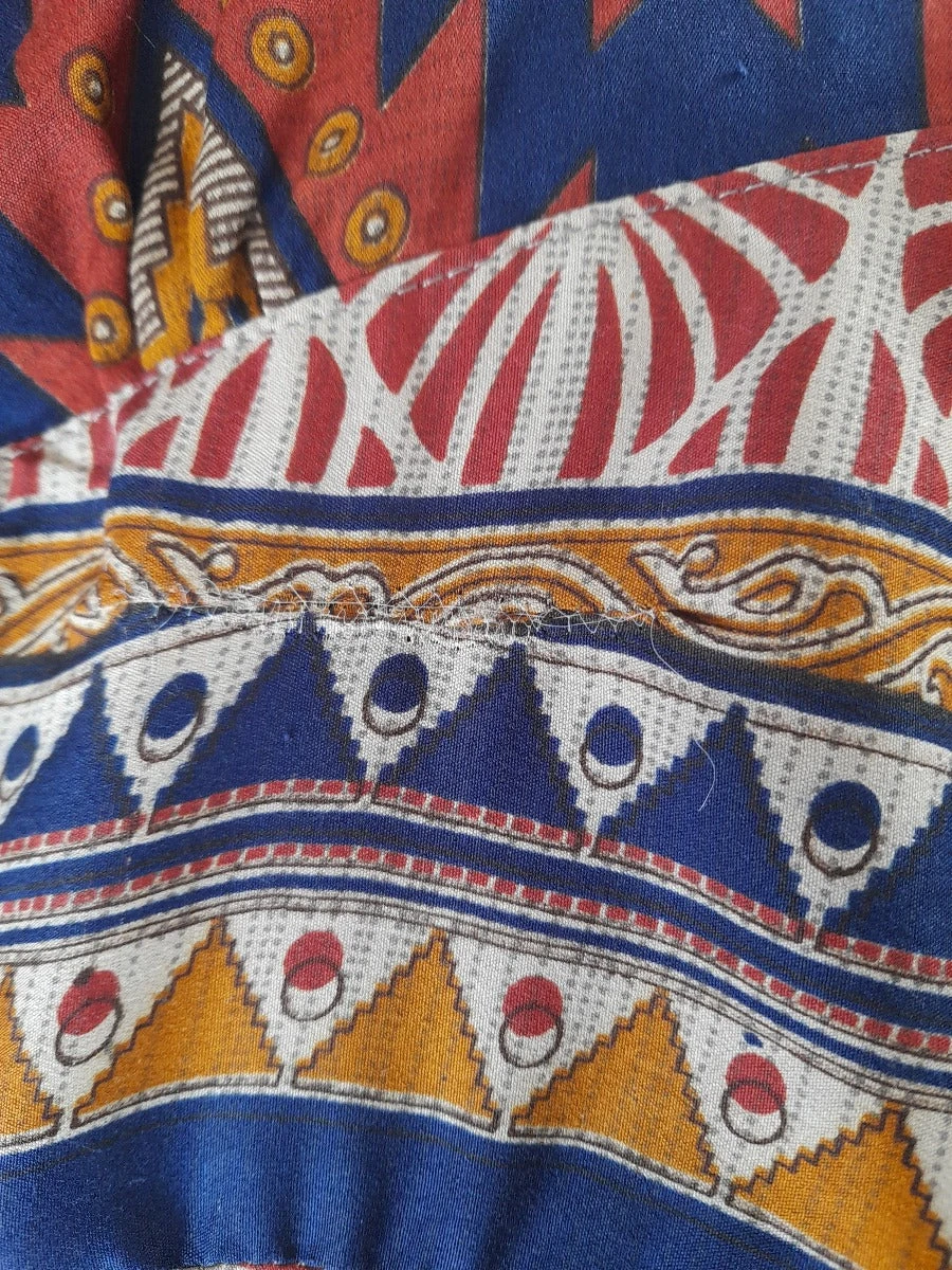 SALE Sydney Mini Halter Dress - Rust Red & Taupe - Vintage Sari - M/L 4 SALE Sydney Mini Halter Dress - Rust Red & Taupe - Vintage Sari - M/L - Image 4