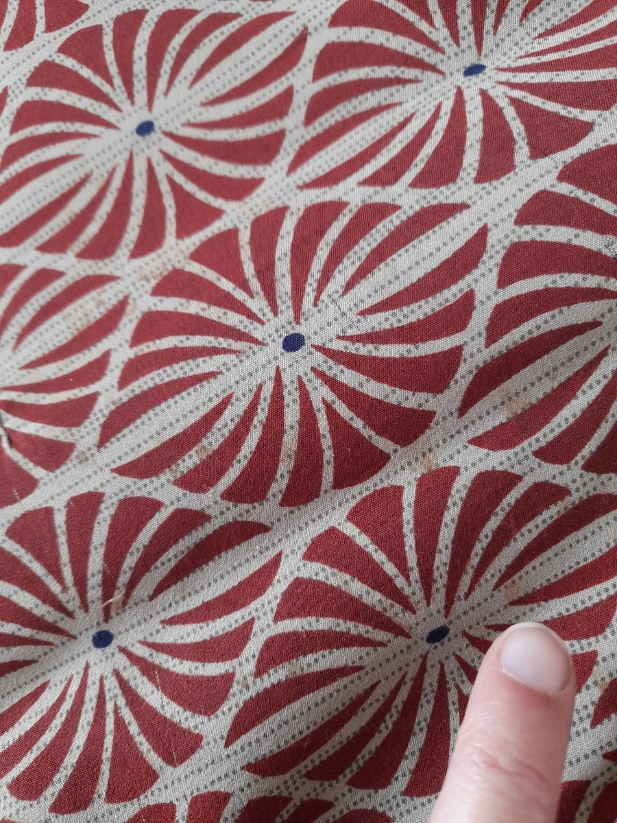 SALE Sydney Mini Halter Dress - Rust Red & Taupe - Vintage Sari - M/L 6 SALE Sydney Mini Halter Dress - Rust Red & Taupe - Vintage Sari - M/L - Image 6