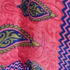 Mona Maxi Dress - Vintage Indian Sari - Watermelon Pink & Blue - Free Size -KIKIS Clothing Shop 169307851 5958695807489338 7468958533449957743 n