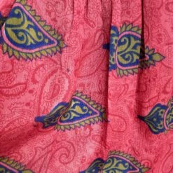 Mona Maxi Dress - Vintage Indian Sari - Watermelon Pink & Blue - Free Size -KIKIS Clothing Shop 169444842 179594283879389 6103654446349260220 n