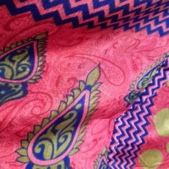 Mona Maxi Dress - Vintage Indian Sari - Watermelon Pink & Blue - Free Size -KIKIS Clothing Shop 169563305 2951702708444914 1925132089497926015 n