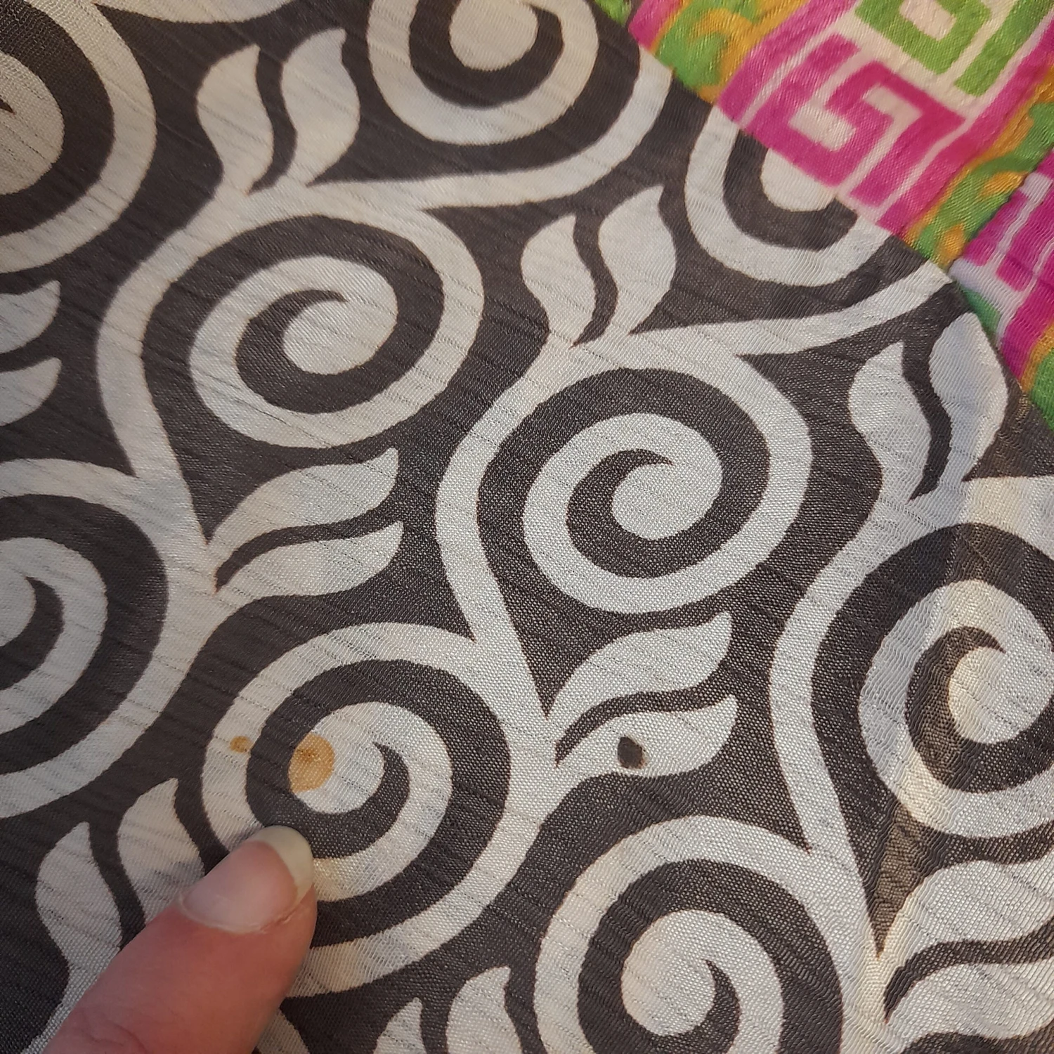 Lily Maxi Dress - Elm, Pink & Pear Vintage Sari - Size S/M 5 Lily Maxi Dress - Elm, Pink & Pear Vintage Sari - Size S/M - Image 5