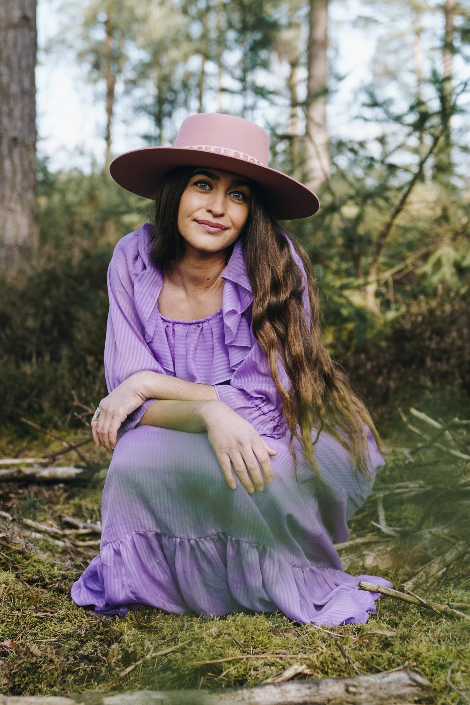 Vintage 70s Maxi Dress - Sheer Lilac - Size XS 1 Vintage 70s Maxi Dress - Sheer Lilac - Size XS