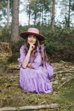 Vintage 70s Maxi Dress - Sheer Lilac - Size XS 14 Vintage 70s Maxi Dress - Sheer Lilac - Size XS -KIKIS Clothing Shop DSC04928web