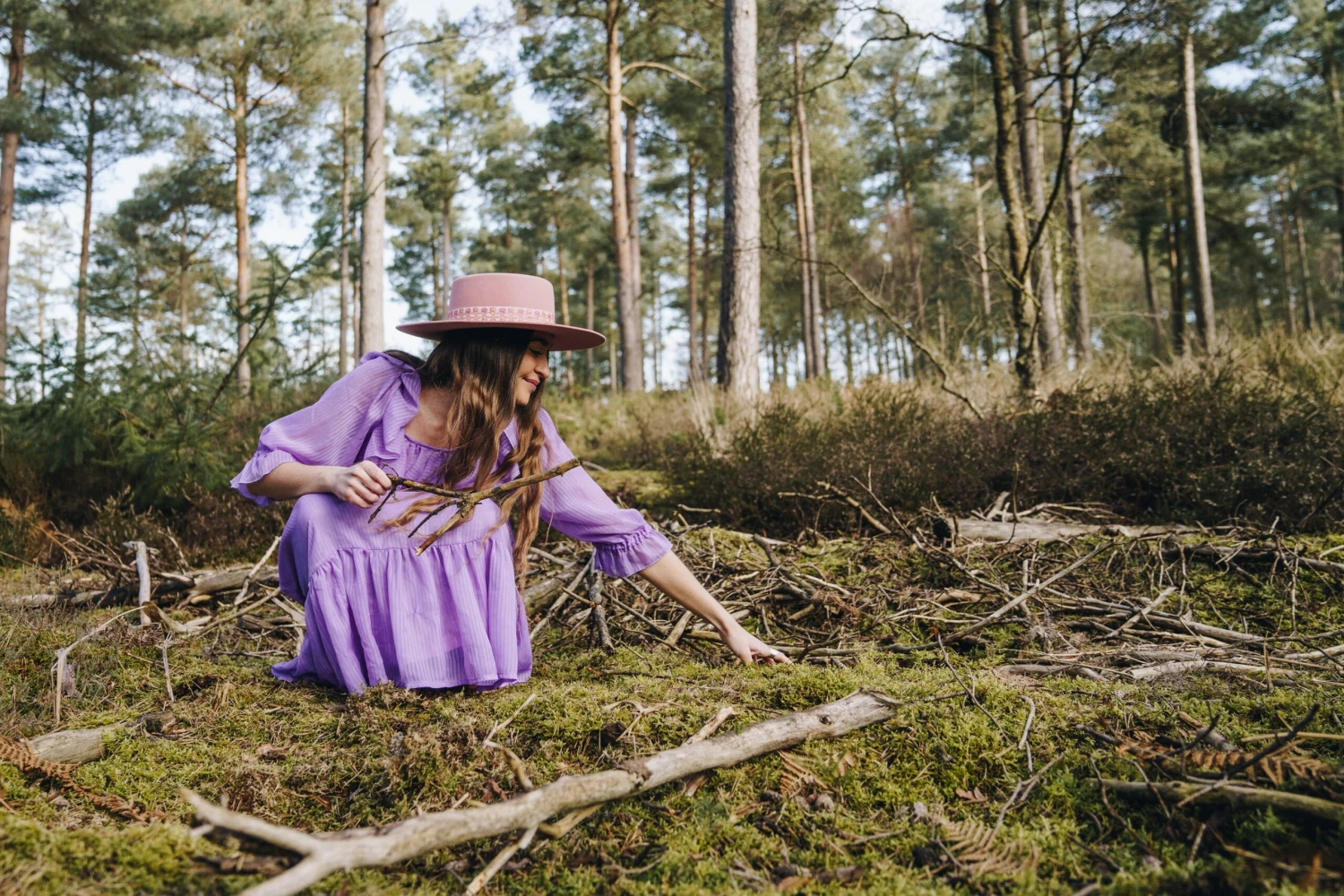 Vintage 70s Maxi Dress - Sheer Lilac - Size XS 2 Vintage 70s Maxi Dress - Sheer Lilac - Size XS - Image 2
