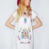 Vintage Dress - Lily White Embroidered Mexican Sundress - Size XXS