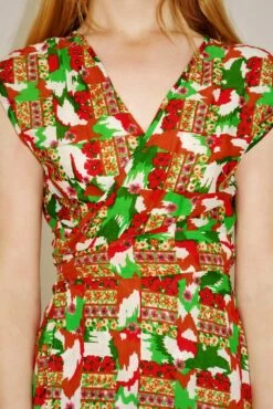 70s Vintage Wrap Dress - Bright Summer Garden - S/M 6 70s Vintage Wrap Dress - Bright Summer Garden - S/M -KIKIS Clothing Shop DSCF4477