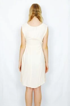 70's Vintage - Embroidered Mini Dress - Cream - Size M/L -KIKIS Clothing Shop DSCF6400 2