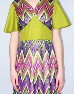 70's Vintage Party Dress - Chartreuse, Pink & Purple Sparkle - Size XS 7 70's Vintage Party Dress - Chartreuse, Pink & Purple Sparkle - Size XS -KIKIS Clothing Shop DSCF6625