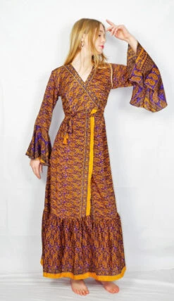 Sylvia Wrap Dress - Vintage Indian Sari - Purple Dusk & Aqua Floral (S/M) 17 Sylvia Wrap Dress - Vintage Indian Sari - Purple Dusk & Aqua Floral (S/M) -KIKIS Clothing Shop DSCF6630B fc1faa3d decf 479e 82a7 32ebc44a41db