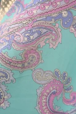 70's Vintage Maxi Dress - Aqua Blue And Lilac Paisley - Size S -KIKIS Clothing Shop IMG 0338 c1797fbf 024d 418c 98e2 d06491fb692e