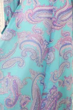 70's Vintage Maxi Dress - Aqua Blue And Lilac Paisley - Size S -KIKIS Clothing Shop IMG 0344 90a56c8b 015a 4ea9 958f 94eeefb62641