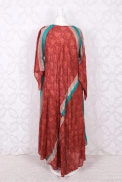 Goddess Dress - Vintage Cotton - Rust & Burnt Orange Patchwork - Free Size -KIKIS Clothing Shop IMG 0355 e44eba38 70af 40da 9956 27b194e4c53c