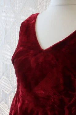 70's Vintage Dress - Ruby Dust Velvet - Size XXS -KIKIS Clothing Shop IMG 0366 81210603 cad0 473e befe 442804993a72