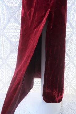 70's Vintage Dress - Ruby Dust Velvet - Size XXS -KIKIS Clothing Shop IMG 0368 1946e1ff 6561 49e6 a07d 2d7df8f66ae9