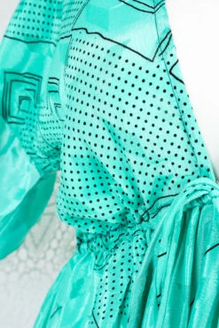 Gypsophila Mini Dress - Vintage Indian Sari - Sheer Seafoam Green - M/L -KIKIS Clothing Shop IMG 0529 cf94e4e7 6357 426b 98ff 00780ea7fcb7