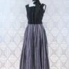 SALE Vintage Dress - Scandinavian Mauve Pinstripe Strappy Midi - Size XS