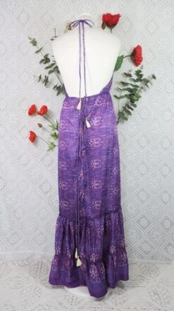 Cherry Halter-Neck Maxi Dress - Purple & Violet Paisley Floral Sari (XS - S/M) 18 Cherry Halter-Neck Maxi Dress - Purple & Violet Paisley Floral Sari (XS - S/M) -KIKIS Clothing Shop IMG 0610 67ae8261 e5de 4552 a8cc 74633e140164