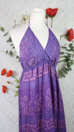 Cherry Halter-Neck Maxi Dress - Purple & Violet Paisley Floral Sari (XS - S/M) 13 Cherry Halter-Neck Maxi Dress - Purple & Violet Paisley Floral Sari (XS - S/M) -KIKIS Clothing Shop IMG 0614 e1a7f6ed 489b 4689 949f 3a50688e89c8