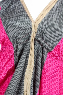 Blossom Mini Halter Dress - Vintage Indian Sari - Hot Pink Floral - M/L -KIKIS Clothing Shop IMG 0652 4c056af0 c722 4c24 bf1b 781a872da699