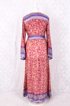 Lily Maxi Dress - Strawberry & Violet Vintage Sari - Size S/M 7 Lily Maxi Dress - Strawberry & Violet Vintage Sari - Size S/M -KIKIS Clothing Shop IMG 0684 0d06b29e c1ca 4020 bb66 4d807e75d1e0