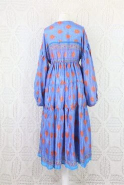 Gypsophila Midi Dress - Vintage Indian Sari - Ultramarine & Tangerine Floral Motif - Free Size L/XL 8 Gypsophila Midi Dress - Vintage Indian Sari - Ultramarine & Tangerine Floral Motif - Free Size L/XL -KIKIS Clothing Shop IMG 0733 2 815d7655 f20e 4194 8e03 cb833d98e3d6