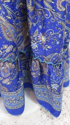 Cherry Halter-Neck Maxi Dress - Royal Blue & Lemon Floral Sari (XS - S/M) -KIKIS Clothing Shop IMG 0739 ad2be837 c0ed 426c bec5 7f55ea10940e