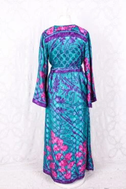 Lily Maxi Dress - Blue & Pink Shimmer Vintage Sari - Size S/M 8 Lily Maxi Dress - Blue & Pink Shimmer Vintage Sari - Size S/M -KIKIS Clothing Shop IMG 0757 223029fe 8d9a 431a b567 c31012e89ef4