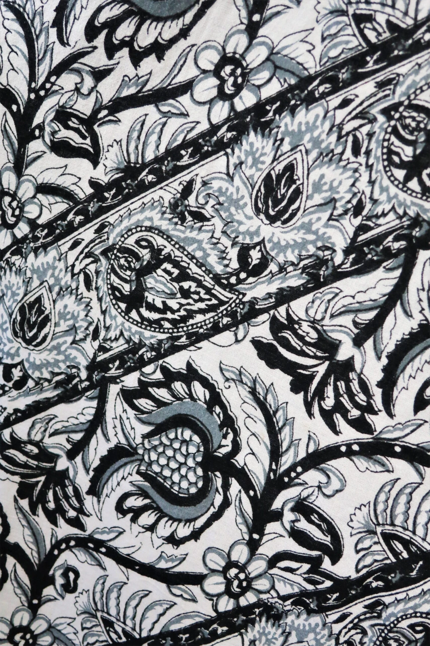 Vintage Indian Cotton Smock Dress - Black & White Embroidered Floral - Free Size S To XXL 5 Vintage Indian Cotton Smock Dress - Black & White Embroidered Floral - Free Size S To XXL - Image 5