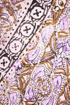 Vintage Indian Cotton Smock Dress - Wisteria & Olive - Free Size M -KIKIS Clothing Shop IMG 0933 bd727213 aadd 4b7a 8390 780a949845dd