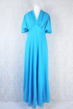 Vintage 70’s Dress - Olympic Blue Empire Line Angel Sleeve Maxi - Size S/M 14 Vintage 70’s Dress - Olympic Blue Empire Line Angel Sleeve Maxi - Size S/M -KIKIS Clothing Shop IMG 1123 384b72a4 a270 479b ab96 b24ff366c2d5