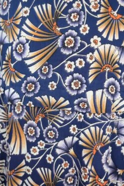 Vintage 70s Dress - Indigo Blue With Autumnal Floral - Size XS -KIKIS Clothing Shop IMG 1156 d80c3860 8b48 47eb 9b7a d9b00caa69d0