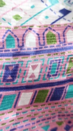 Gemini Bell Sleeve Midi Kimono/Dress - White & Mauve Shimmer Vintage Sari - Size S/M -KIKIS Clothing Shop IMG 2013 dd3f6ee8 4f54 4674 ad63 04d6ffa3914e