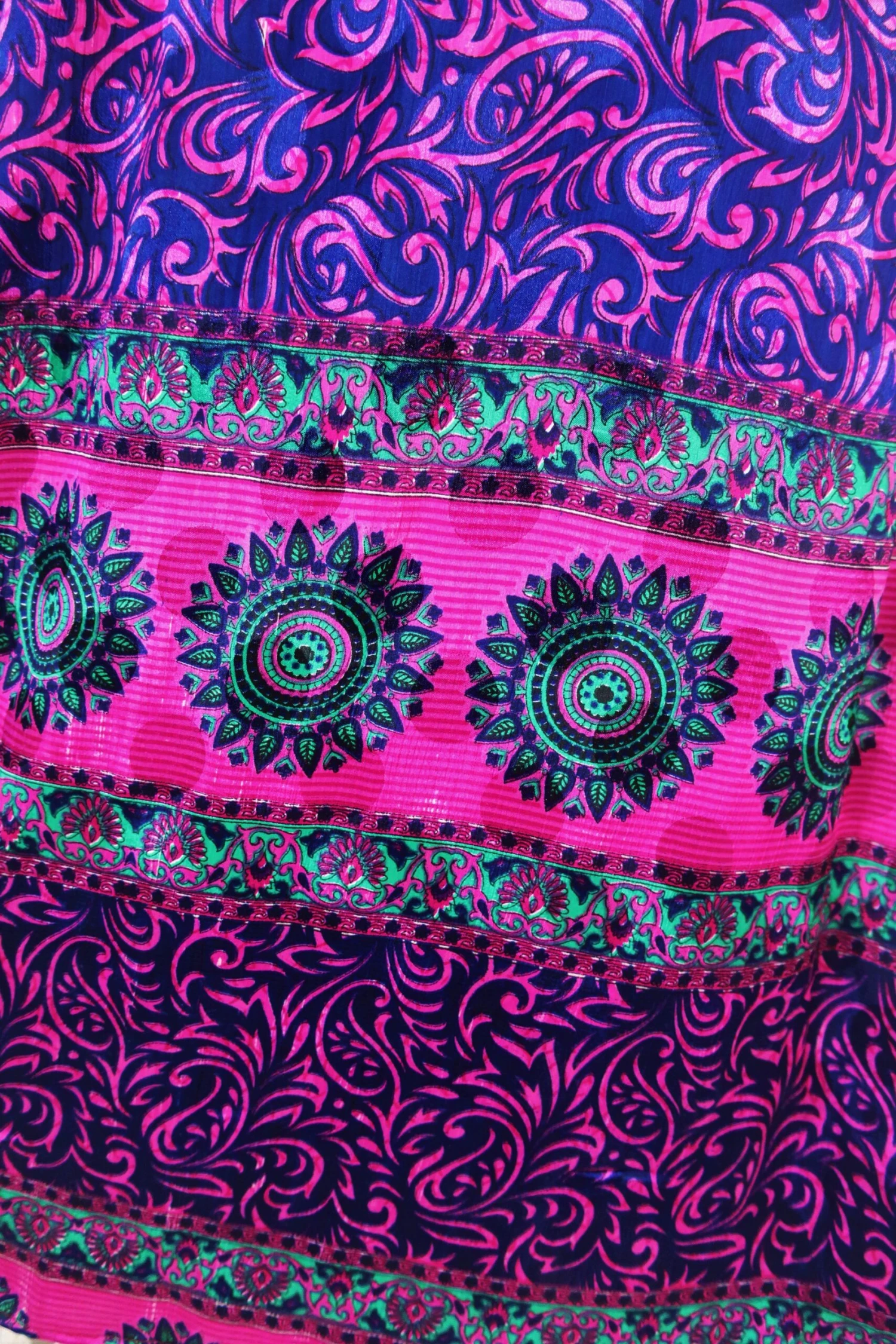 Stevie Maxi Dress - Vintage Indian Sari - Indigo & Magenta Floral - XS 6 Stevie Maxi Dress - Vintage Indian Sari - Indigo & Magenta Floral - XS - Image 6