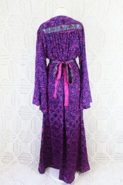 Stevie Maxi Dress - Vintage Indian Sari - Indigo & Magenta Floral - XS 9 Stevie Maxi Dress - Vintage Indian Sari - Indigo & Magenta Floral - XS -KIKIS Clothing Shop IMG 2474 ab1f9cba 3b2d 4019 9c9b 00814cf90b66