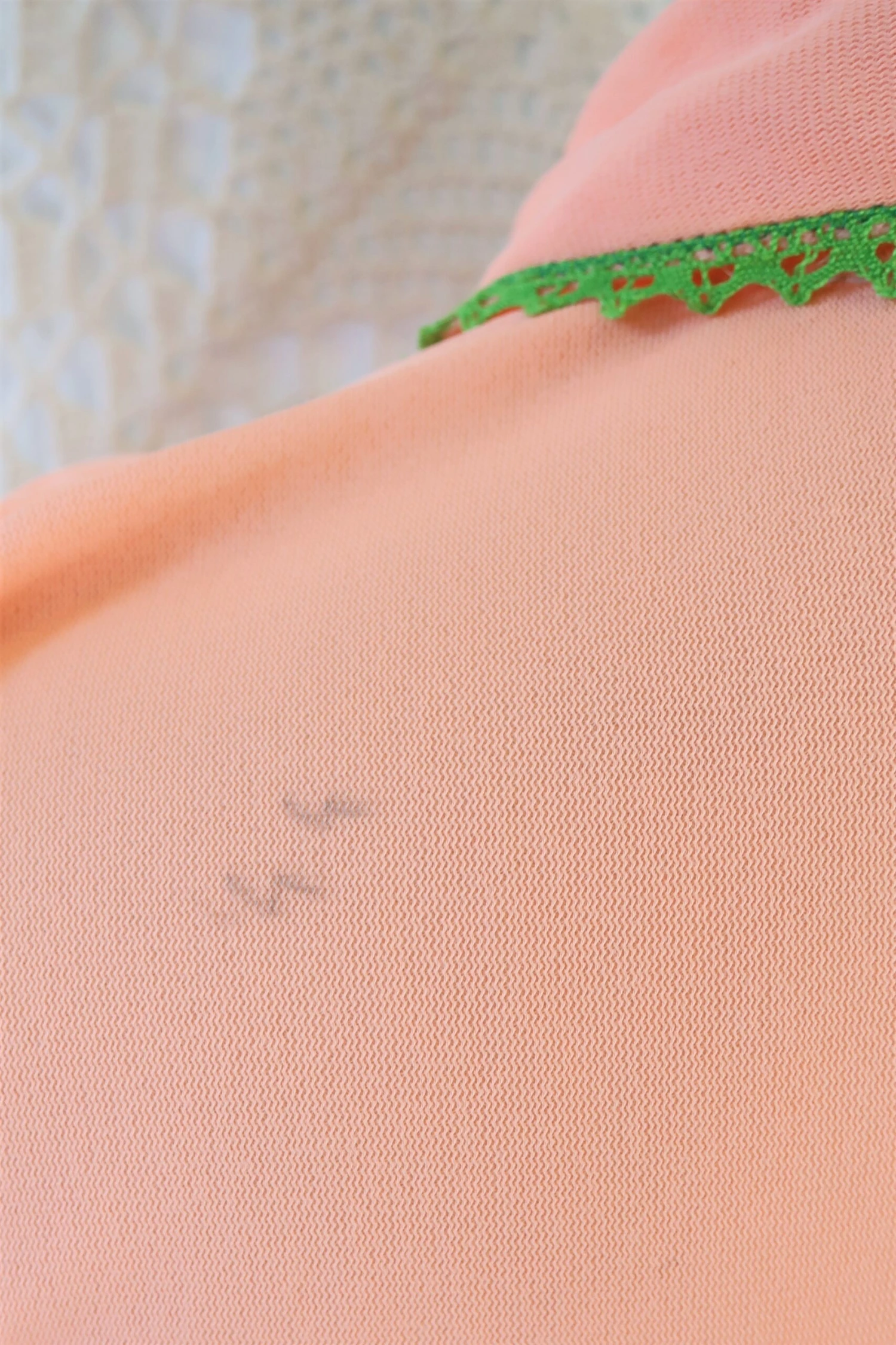 70's Vintage Dress - Taffy Pink & Green Embellishments - Size XS 8 70's Vintage Dress - Taffy Pink & Green Embellishments - Size XS - Image 8