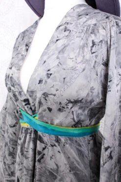 Stevie Maxi Dress - Vintage Indian Sari - Marbled Moon Grey - XS -KIKIS Clothing Shop IMG 3207 279e30dc ef96 44f2 8597 ca5e83d20784