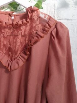 SALE Dark Dusty Pink Lace V Neck Dress - Size S/M 7 SALE Dark Dusty Pink Lace V Neck Dress - Size S/M -KIKIS Clothing Shop IMG 3455