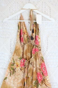 Cherry Mini Halter Dress - Oat & Pink Floral Vintage Sari (Free Size) 8 Cherry Mini Halter Dress - Oat & Pink Floral Vintage Sari (Free Size) -KIKIS Clothing Shop IMG 3888 2a885e6d f0a0 4312 bf55 1b469f197fca