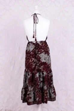 Cherry Mini Halter Dress - Mahogany & Ivory Floral Vintage Sari (Free Size) 6 Cherry Mini Halter Dress - Mahogany & Ivory Floral Vintage Sari (Free Size) -KIKIS Clothing Shop IMG 4252 d32c9478 63be 4470 a401 b77ea18c92a2