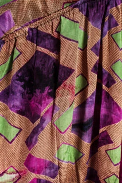 Cherry Mini Halter Dress - Amethyst, Gold & Lime Graphic Vintage Sari (Free Size) -KIKIS Clothing Shop IMG 4911 f4c10a41 09b9 4405 973a 2cae5782a337