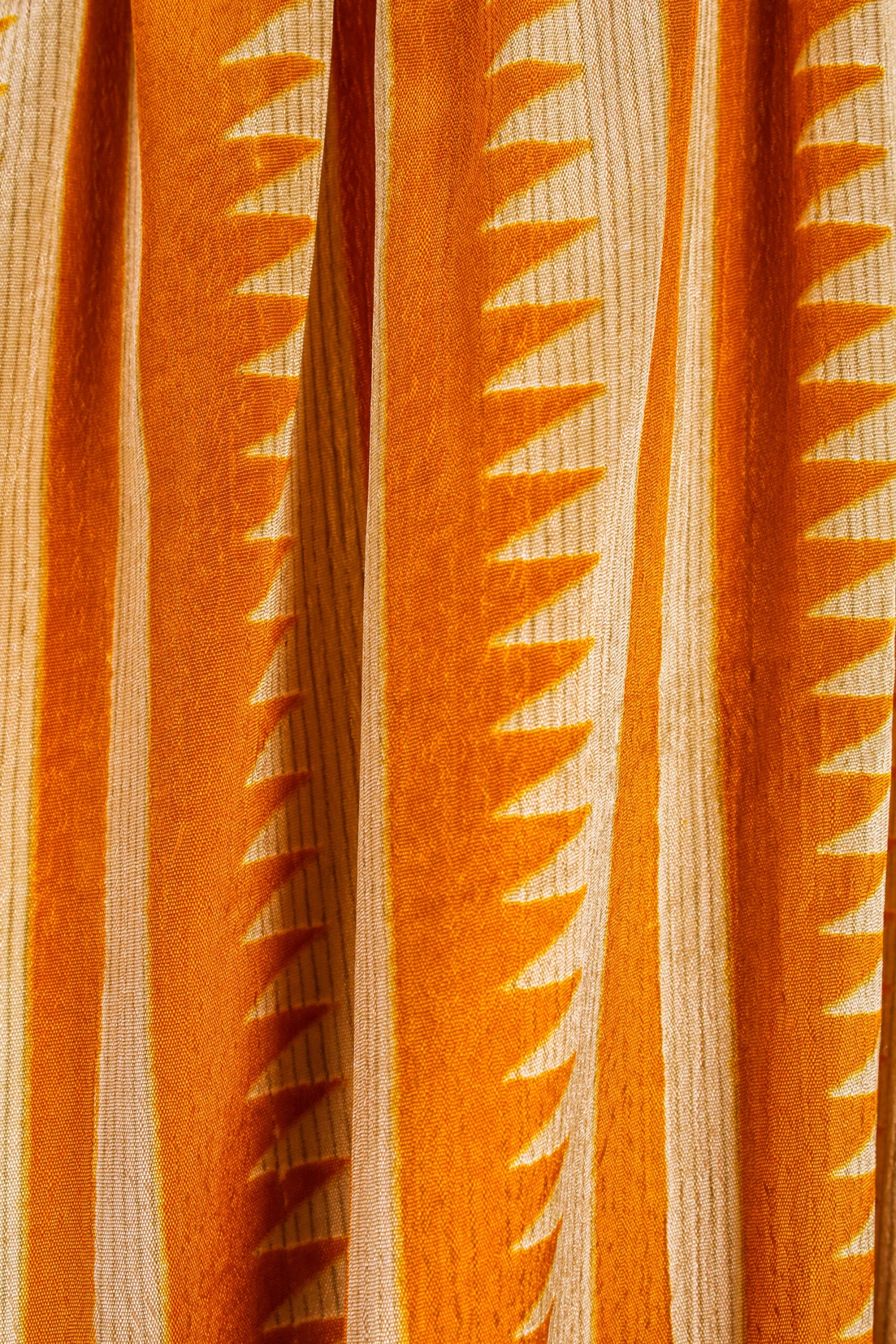 Cherry Mini Halter Dress - Turmeric & Wine Geometric Vintage Sari (Free Size) 4 Cherry Mini Halter Dress - Turmeric & Wine Geometric Vintage Sari (Free Size) - Image 4