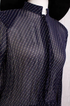 Vintage Dress - Sheer Navy & Sunny Yellow - Size XS/S -KIKIS Clothing Shop IMG 4954 4331ac0b 784a 434f b049 b38309621ab4