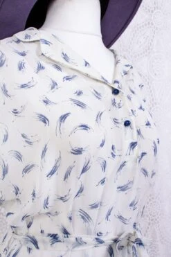 Vintage Dress - Sheer Snow & Aegean - Size L -KIKIS Clothing Shop IMG 5021 27a0283b c6ad 4c8e be7f 790994850264