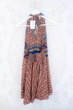 SALE Sydney Mini Halter Dress - Rust Red & Taupe - Vintage Sari - M/L 8 SALE Sydney Mini Halter Dress - Rust Red & Taupe - Vintage Sari - M/L -KIKIS Clothing Shop IMG 5169 f9af5d51 4e66 44dc 89cc 8be32a02fd28