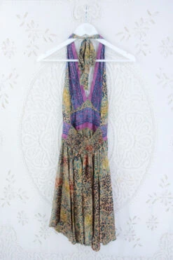 Sydney Mini Halter Dress - Gold & Mauve Floral - Vintage Sari - S/M 5 Sydney Mini Halter Dress - Gold & Mauve Floral - Vintage Sari - S/M -KIKIS Clothing Shop IMG 5248 070d81b6 1263 4848 99fd 3bc2b4abb8ed