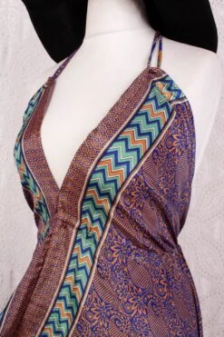 Blossom Halter-Neck Maxi Dress - Sapphire & Golden Amber Floral Paisley - Free Size XL -KIKIS Clothing Shop IMG 5355 bd0e1f0e ab32 4265 a171 1bdc0fb8e9cb