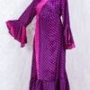 SALE Sylvia Wrap Dress - Vintage Indian Sari - Purple & Pink Floral (S/M - L)