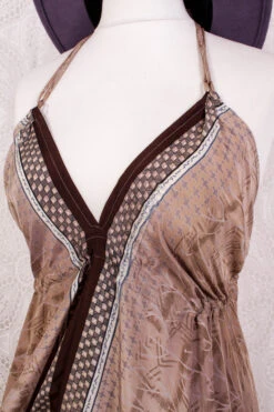 Blossom Halter-Neck Maxi Dress - Dusky Tan & Cocoa Abstract - Free Size M/L -KIKIS Clothing Shop IMG 5381 789ca8c2 7f72 42fb ae04 41ac3ba25ba4